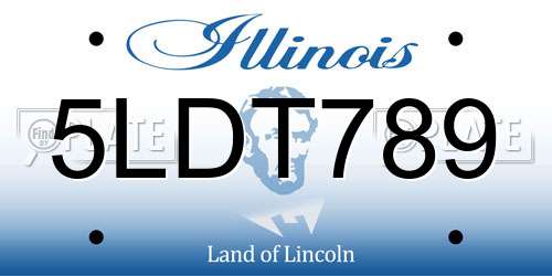 5LDT789 Illinois License Plate