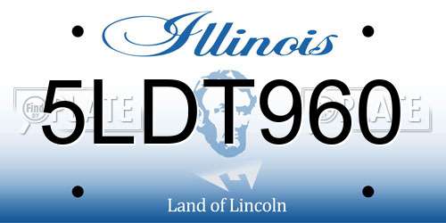 5LDT960 Illinois License Plate