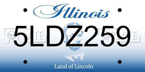 5LDZ259 Illinois License Plate
