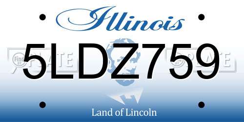 5LDZ759 Illinois License Plate
