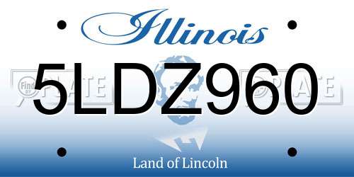 5LDZ960 Illinois License Plate