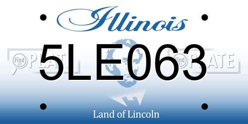 5LE063 Illinois License Plate