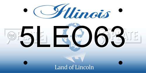 5LEO63 Illinois License Plate