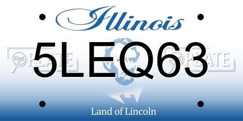 5LEQ63 Illinois License Plate