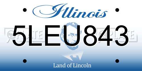 5LEU843 Illinois License Plate