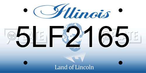 5LF2165 Illinois License Plate