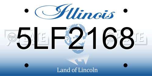 5LF2168 Illinois License Plate