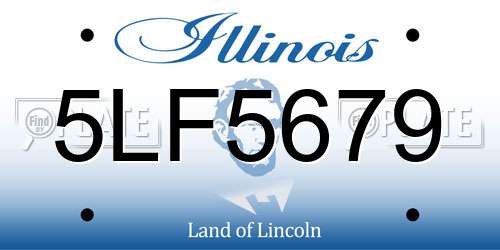 5LF5679 Illinois License Plate