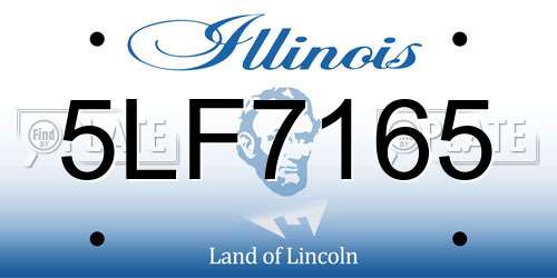 5LF7165 Illinois License Plate