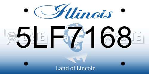 5LF7168 Illinois License Plate