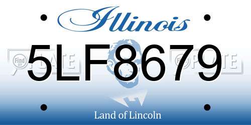 5LF8679 Illinois License Plate