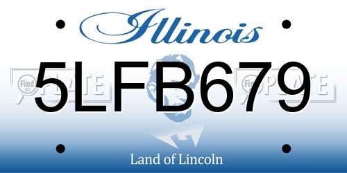 5LFB679 Illinois License Plate
