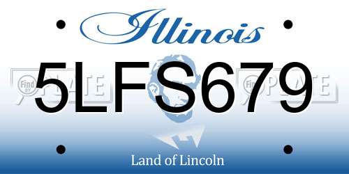 5LFS679 Illinois License Plate