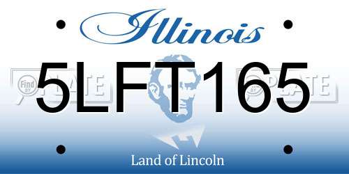 5LFT165 Illinois License Plate