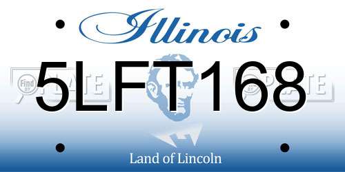 5LFT168 Illinois License Plate