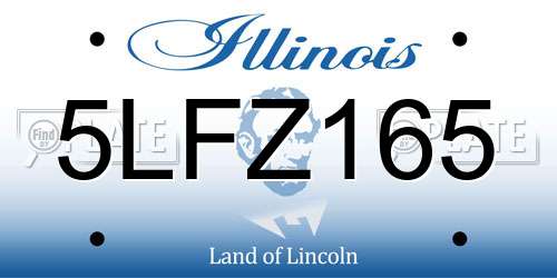 5LFZ165 Illinois License Plate