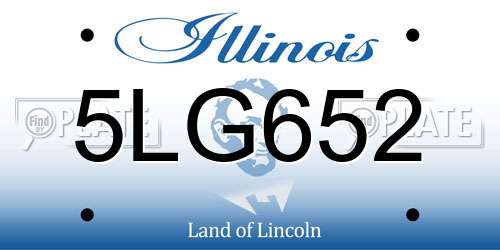 5LG652 Illinois License Plate