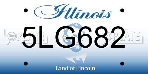 5LG682 Illinois License Plate