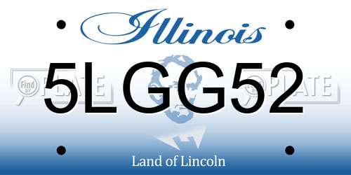 5LGG52 Illinois License Plate