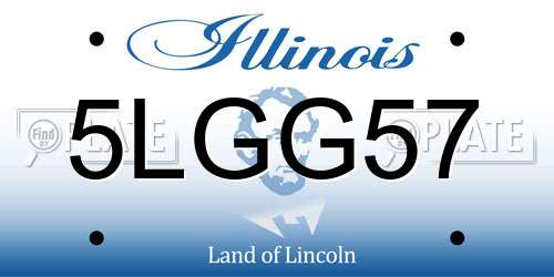 5LGG57 Illinois License Plate