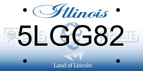 5LGG82 Illinois License Plate