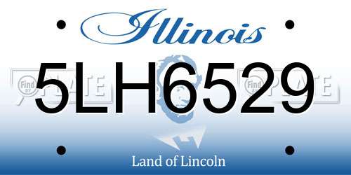 5LH6529 Illinois License Plate