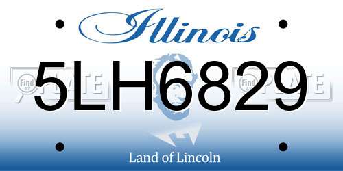 5LH6829 Illinois License Plate