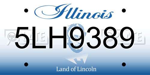 5LH9389 Illinois License Plate