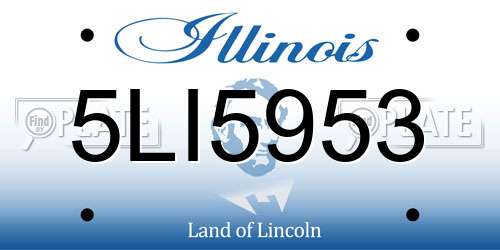 5LI5953 Illinois License Plate