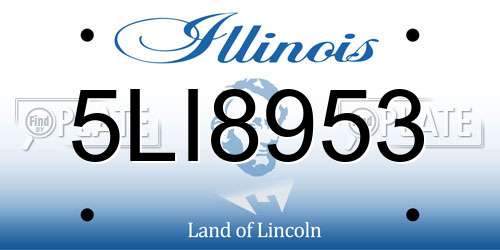 5LI8953 Illinois License Plate