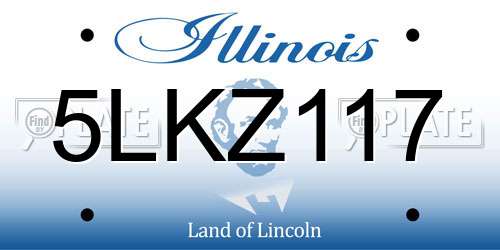 5LKZ117 Illinois License Plate