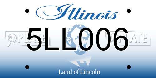 5LL006 Illinois License Plate