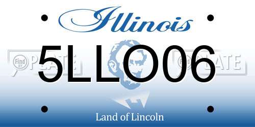 5LLO06 Illinois License Plate