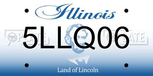5LLQ06 Illinois License Plate
