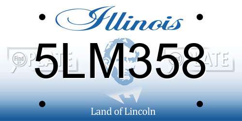 5LM358 Illinois License Plate