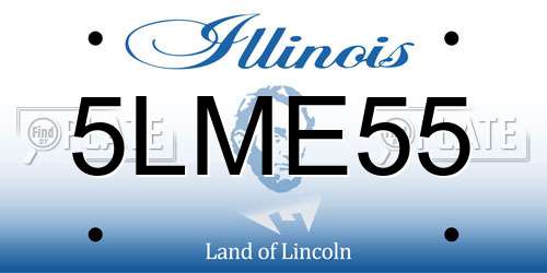 5LME55 Illinois License Plate