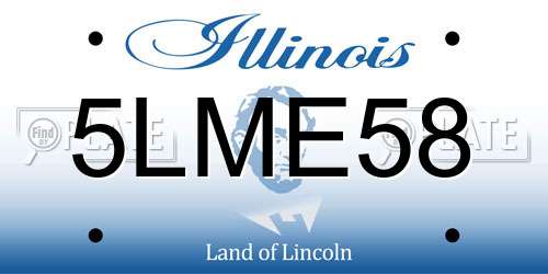 5LME58 Illinois License Plate