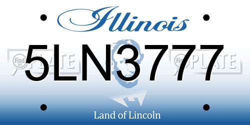 5LN3777 Illinois License Plate