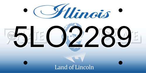 5LO2289 Illinois License Plate