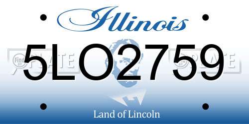 5LO2759 Illinois License Plate