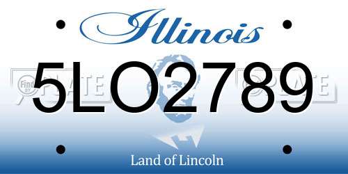 5LO2789 Illinois License Plate