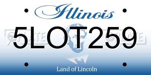 5LOT259 Illinois License Plate