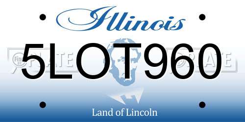 5LOT960 Illinois License Plate