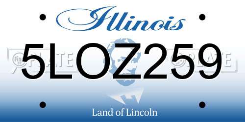 5LOZ259 Illinois License Plate