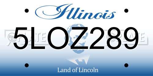 5LOZ289 Illinois License Plate