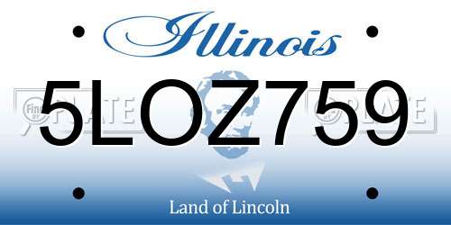 5LOZ759 Illinois License Plate
