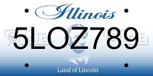 5LOZ789 Illinois License Plate
