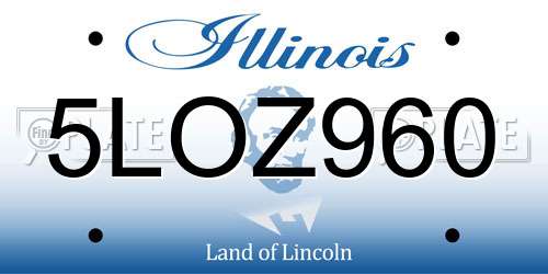 5LOZ960 Illinois License Plate