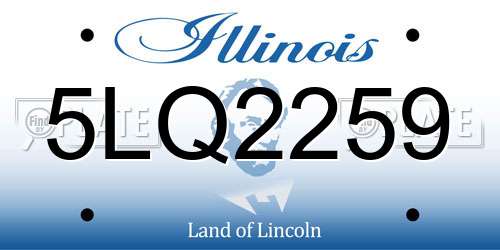 5LQ2259 Illinois License Plate