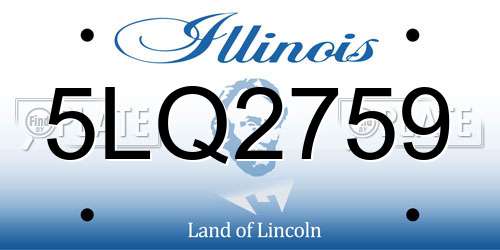 5LQ2759 Illinois License Plate
